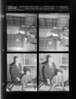 Man in chair; man and woman at desk (4 Negatives (November 16, 1959) [Sleeve 1, Folder c, Box 19]